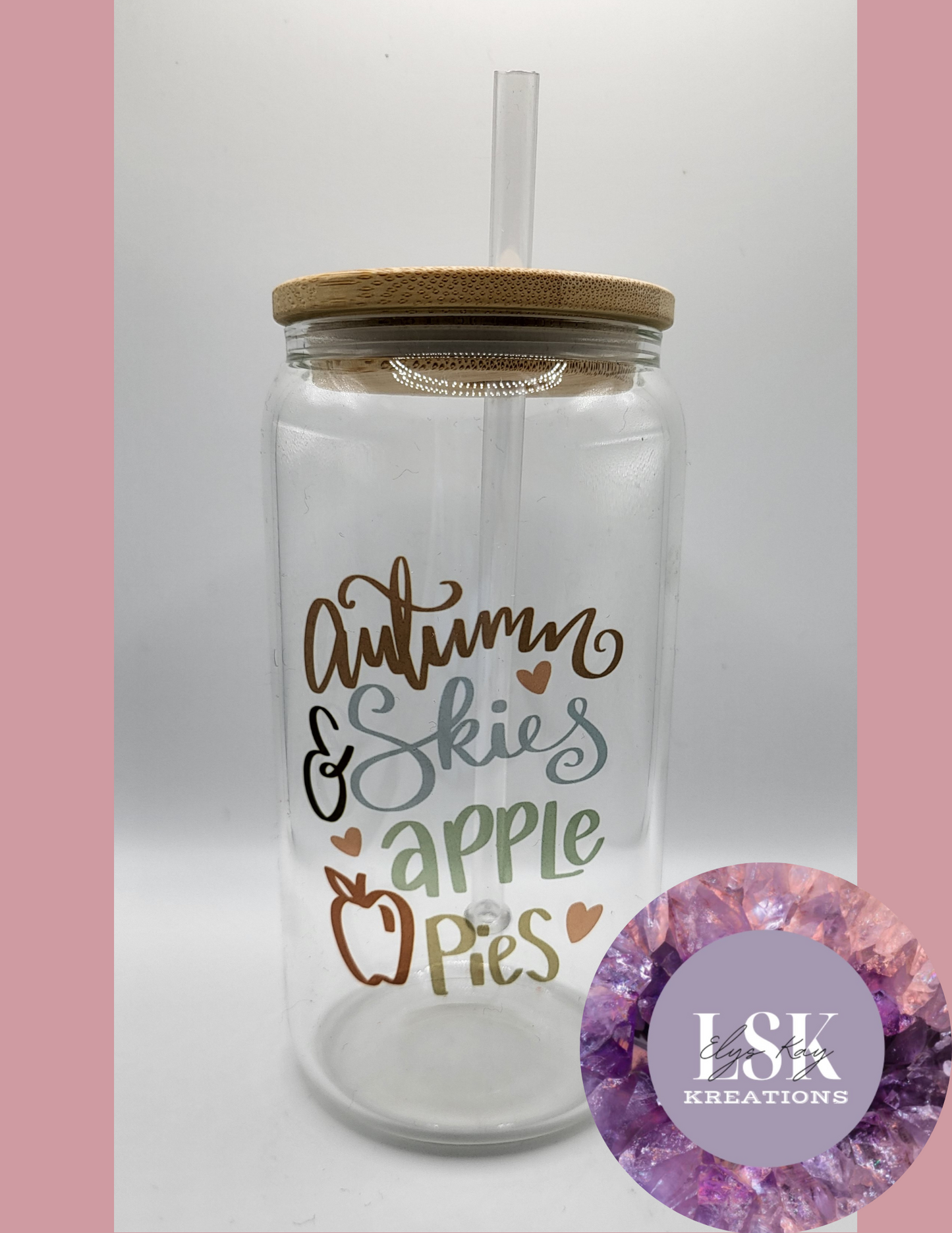 Autumn Quotes - Glass Can