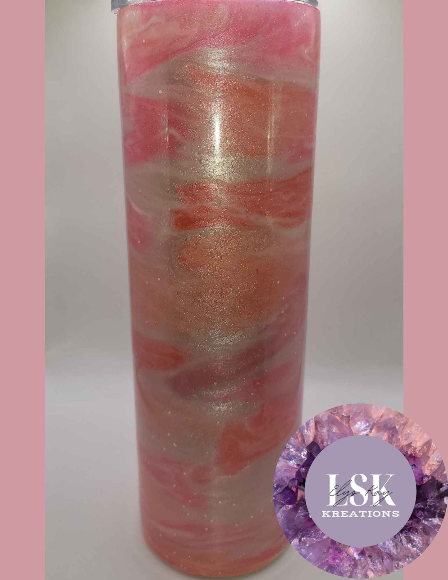 Pink Swirl 30 oz. Skinny Tumbler