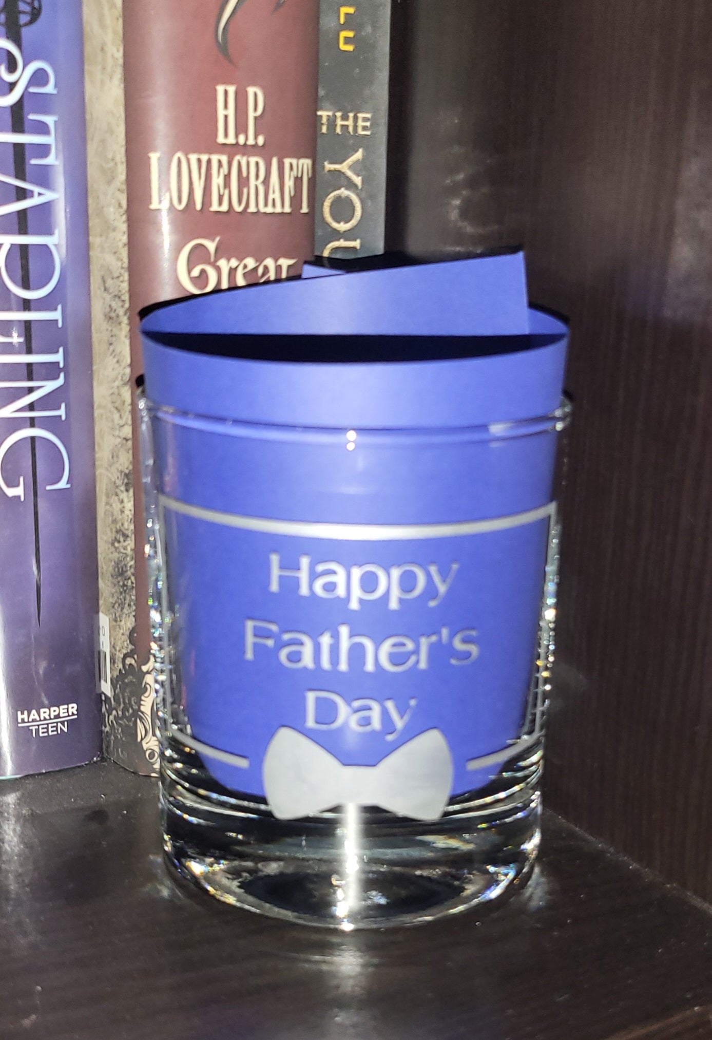 Etched Whiskey Glass
