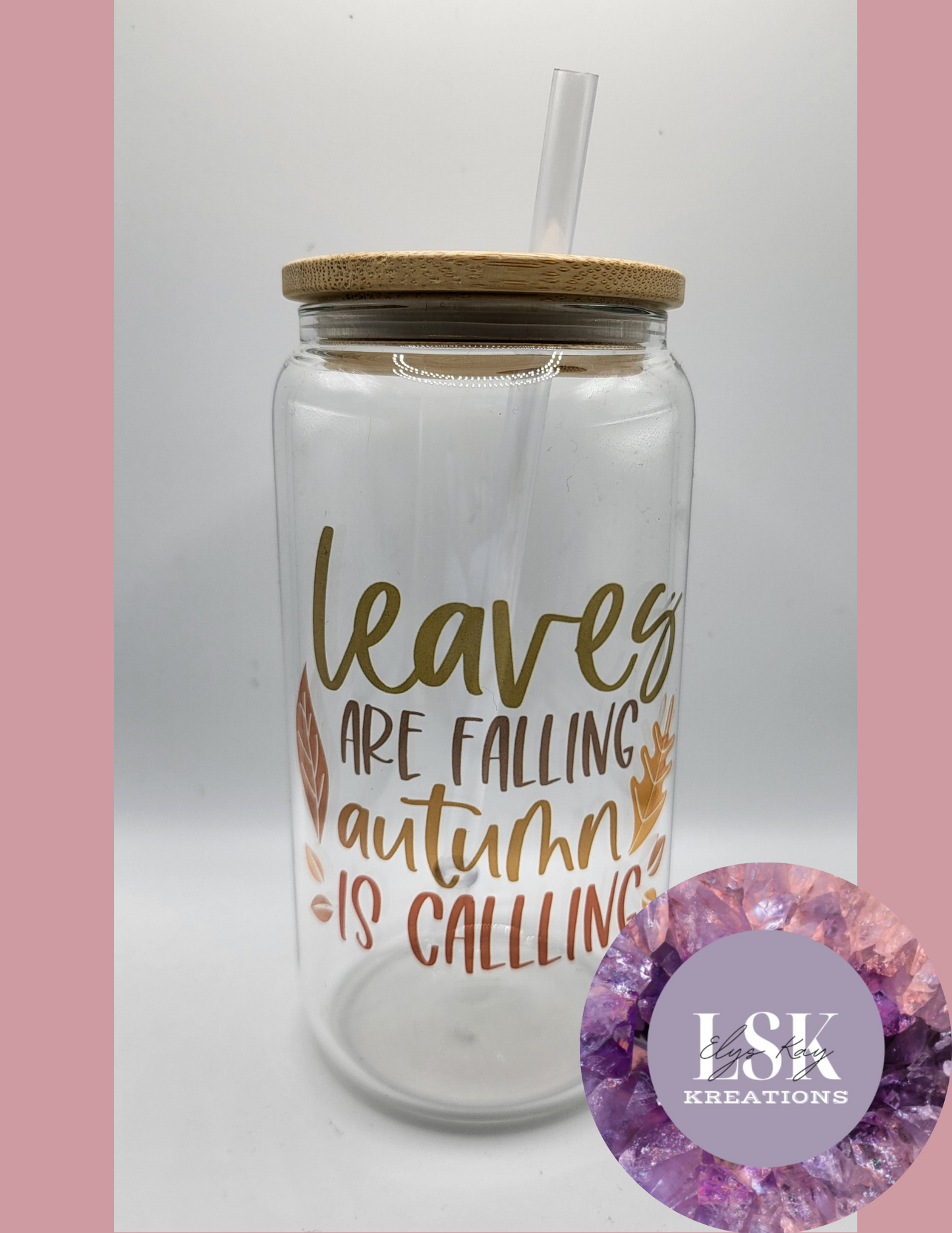 Autumn Quotes - Glass Can