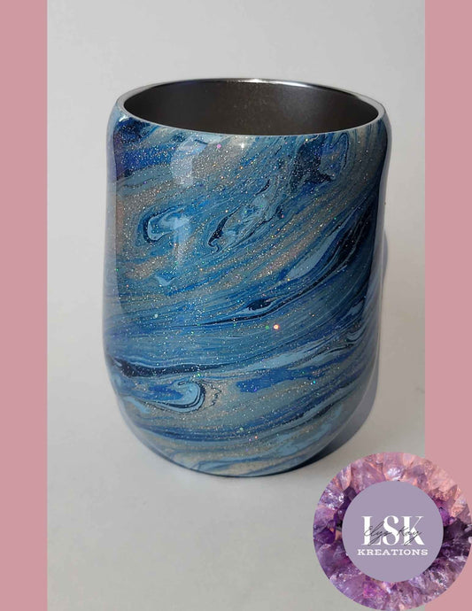 Blue Swirl 12 oz. Wine Tumbler