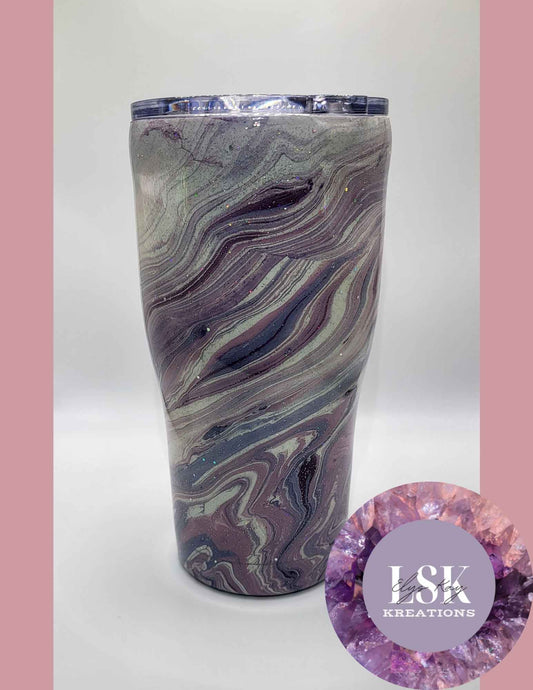 Purple Swirl 20 oz. Curved Tumbler