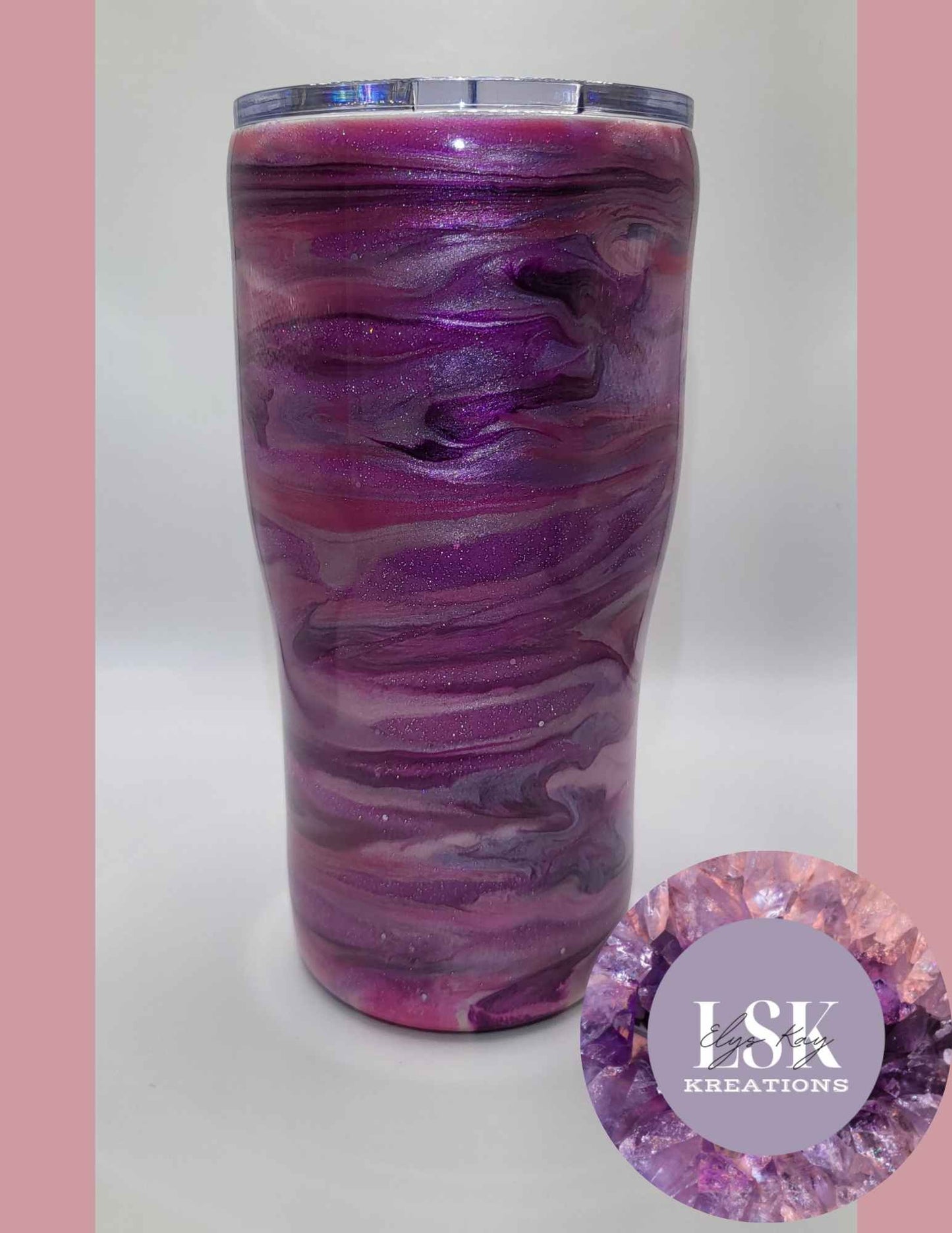 Purple Glow 20 oz. Curved Tumbler